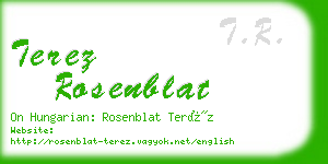 terez rosenblat business card